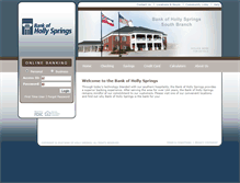 Tablet Screenshot of bankofhollysprings.com